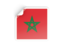 Morocco. Square sticker. Download icon.