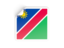 Namibia. Square sticker. Download icon.
