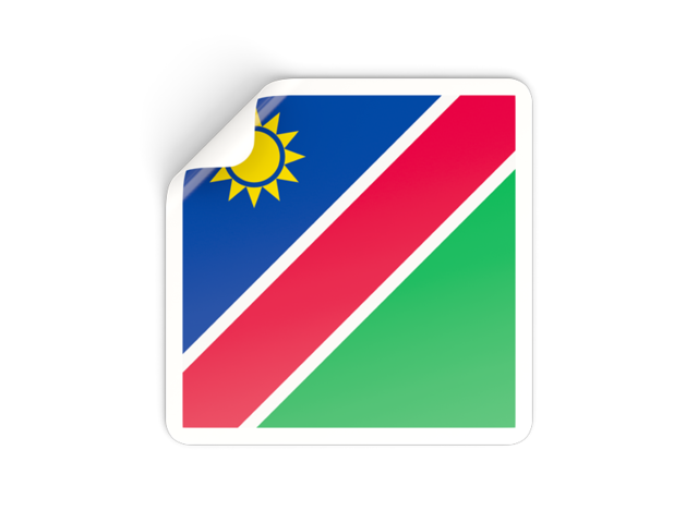 Square sticker. Download flag icon of Namibia at PNG format