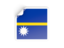 Nauru. Square sticker. Download icon.