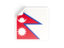 Nepal. Square sticker. Download icon.