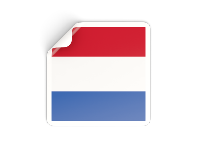 Square sticker. Download flag icon of Netherlands at PNG format