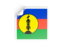 New Caledonia. Square sticker. Download icon.