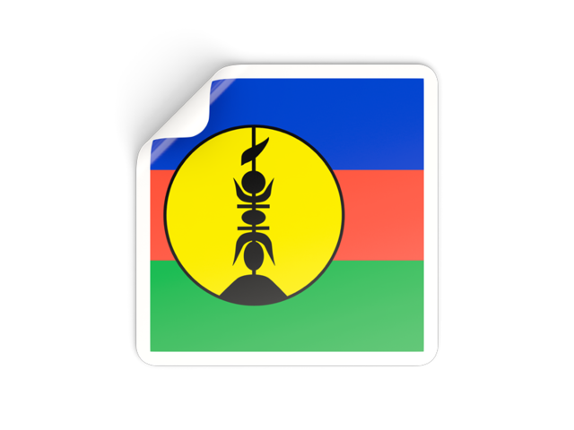 Square sticker. Download flag icon of New Caledonia at PNG format