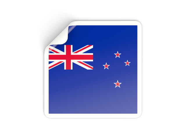 Square sticker. Download flag icon of New Zealand at PNG format