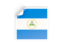 Nicaragua. Square sticker. Download icon.