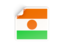 Niger. Square sticker. Download icon.