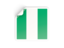 Nigeria. Square sticker. Download icon.