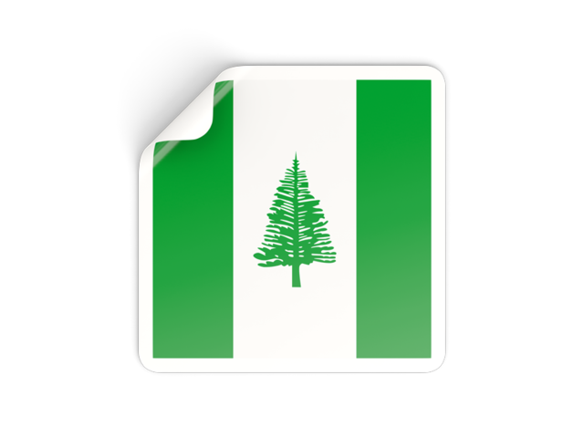 Square sticker. Download flag icon of Norfolk Island at PNG format