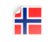 Norway. Square sticker. Download icon.