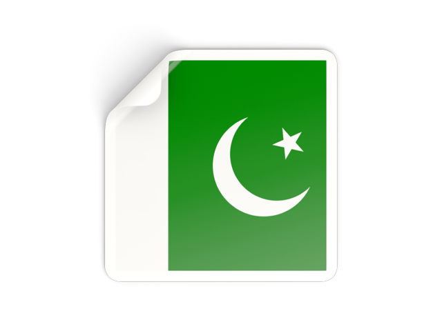 Square sticker. Download flag icon of Pakistan at PNG format