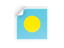 Palau. Square sticker. Download icon.