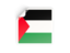 Palestinian territories. Square sticker. Download icon.