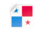 Panama. Square sticker. Download icon.