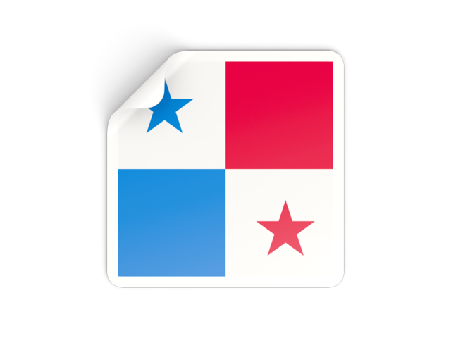 Square sticker. Download flag icon of Panama at PNG format