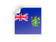 Pitcairn Islands. Square sticker. Download icon.
