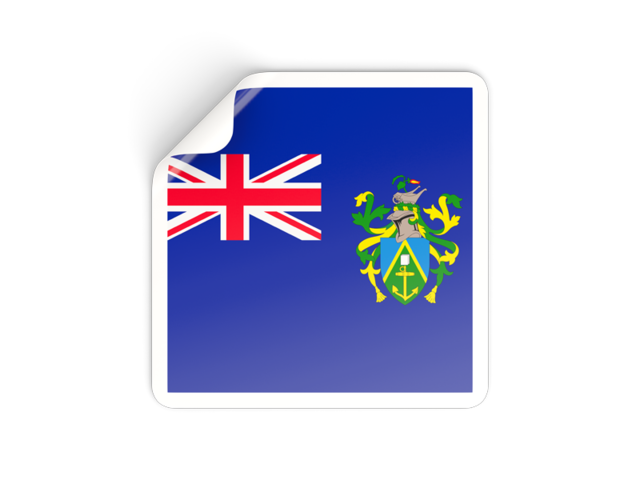 Square sticker. Download flag icon of Pitcairn Islands at PNG format