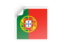 Portugal. Square sticker. Download icon.