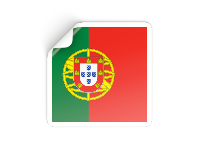 Square sticker. Download flag icon of Portugal at PNG format