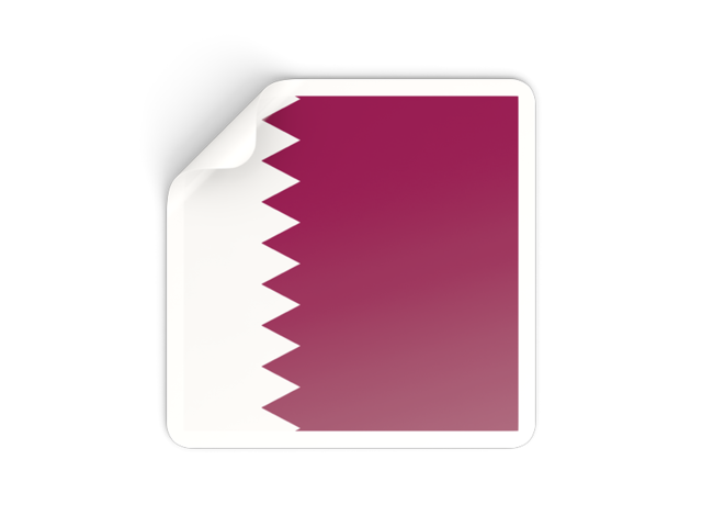 Square sticker. Download flag icon of Qatar at PNG format