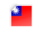 Taiwan. Square sticker. Download icon.