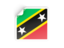 Saint Kitts and Nevis. Square sticker. Download icon.