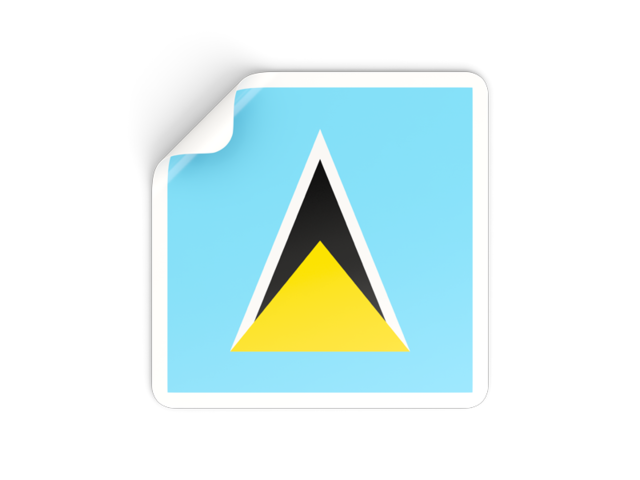 Square sticker. Download flag icon of Saint Lucia at PNG format