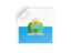 San Marino. Square sticker. Download icon.