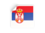 Serbia. Square sticker. Download icon.