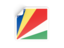 Seychelles. Square sticker. Download icon.