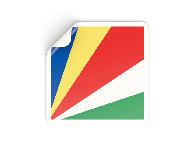 Square sticker. Download flag icon of Seychelles at PNG format