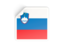 Slovenia. Square sticker. Download icon.