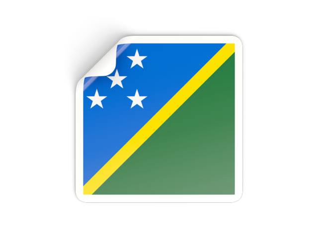 Square sticker. Download flag icon of Solomon Islands at PNG format