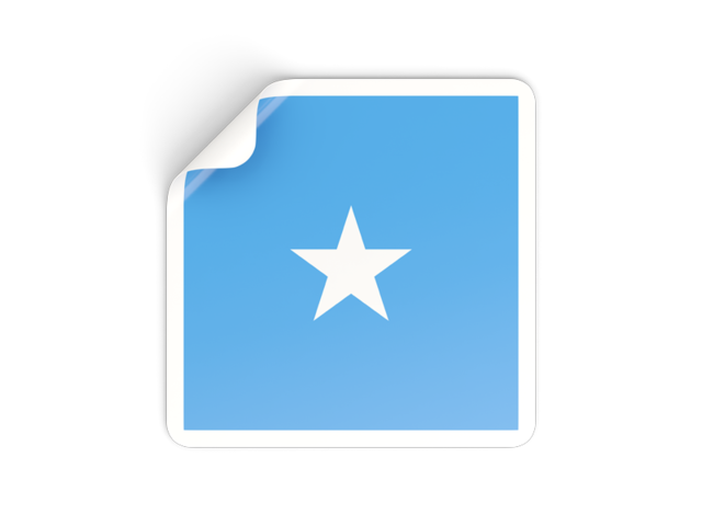 Square sticker. Download flag icon of Somalia at PNG format