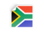 South Africa. Square sticker. Download icon.