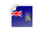 South Georgia and the South Sandwich Islands. Square sticker. Download icon.