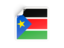 South Sudan. Square sticker. Download icon.