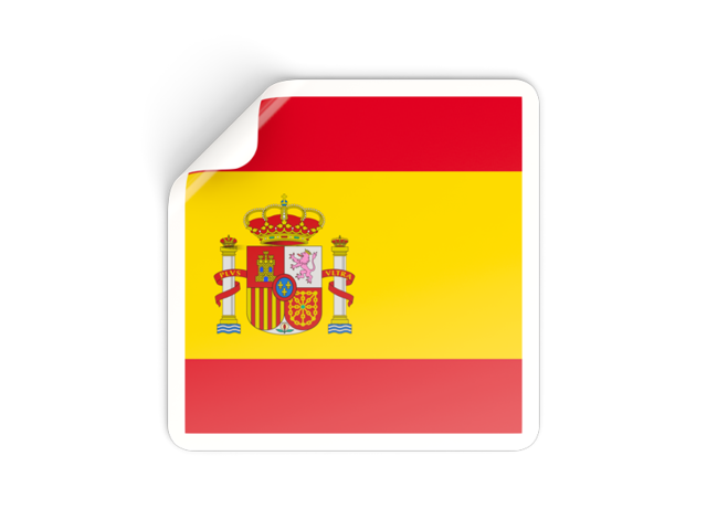 Square sticker. Download flag icon of Spain at PNG format