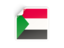 Sudan. Square sticker. Download icon.