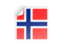 Svalbard and Jan Mayen. Square sticker. Download icon.