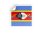 Swaziland. Square sticker. Download icon.