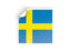 Sweden. Square sticker. Download icon.