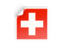 Switzerland. Square sticker. Download icon.