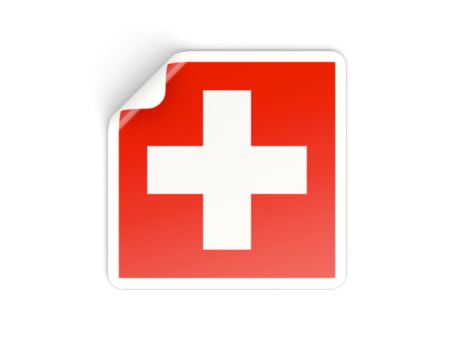 Square sticker. Download flag icon of Switzerland at PNG format