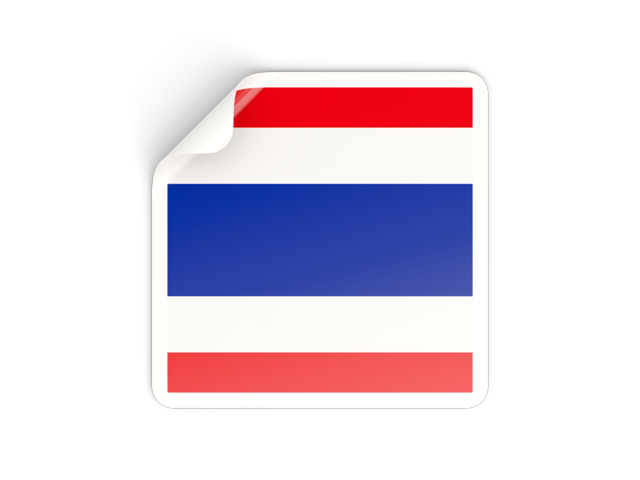 Square sticker. Download flag icon of Thailand at PNG format