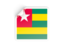 Togo. Square sticker. Download icon.