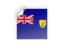 Turks and Caicos Islands. Square sticker. Download icon.