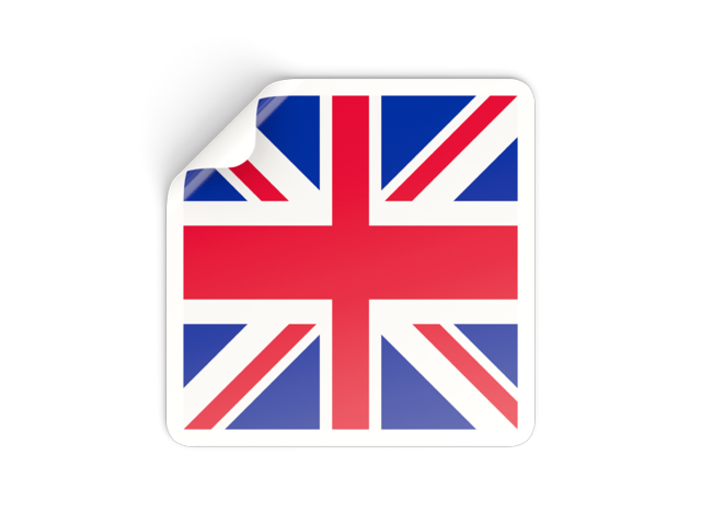 Square sticker. Download flag icon of United Kingdom at PNG format