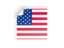United States of America. Square sticker. Download icon.