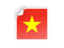 Vietnam. Square sticker. Download icon.